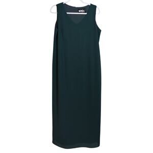 Ursula Of Switzerland Vintage Elegant Green Sleeveless Dress Size 14